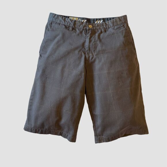 Volcom Men's 30 Stone Corpo Class Men's Shorts - Brown Plaid, 11" Inseam - Picture 1 of 3